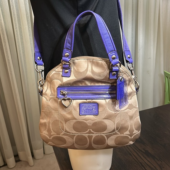 Coach Poppy Daisy Signature Foldover Crossbody Bag - Picture 9 of 15